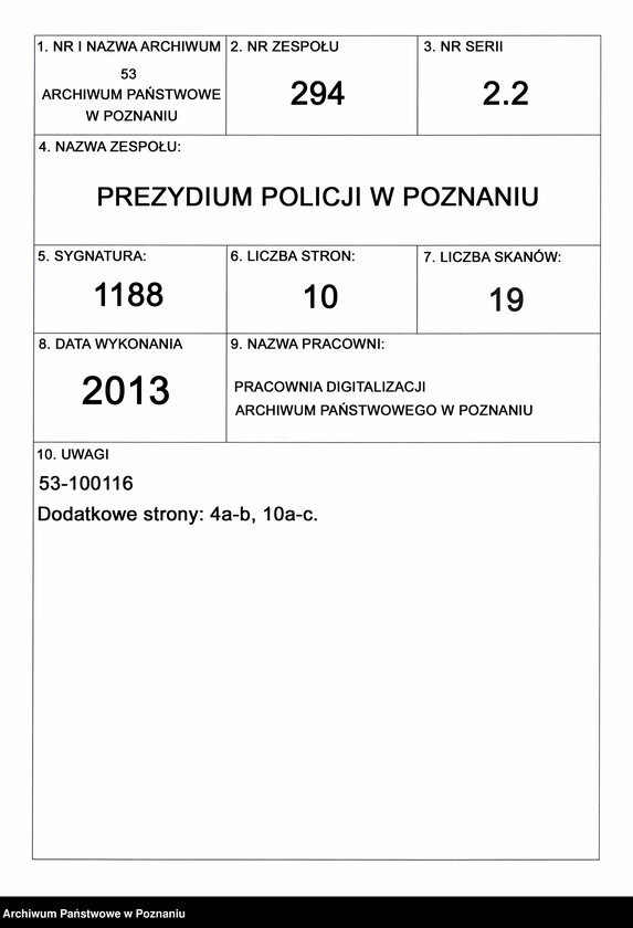 Obraz 1 z jednostki "A. betr. den Gutsbesitzer Franz von Wierszewski in Sosnowko, Kreis Wongrowitz"