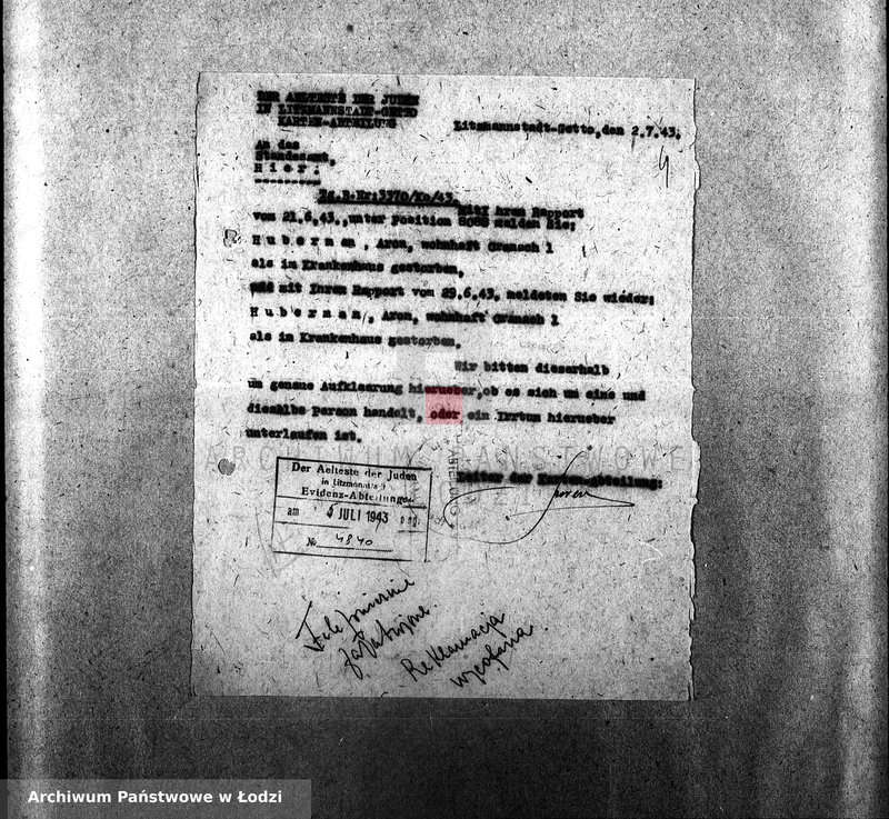 Obraz 7 z jednostki "[Korespondencja z Wydziałem Talonów, informacje o przesłanych talonach, informacje o konsumentach]"