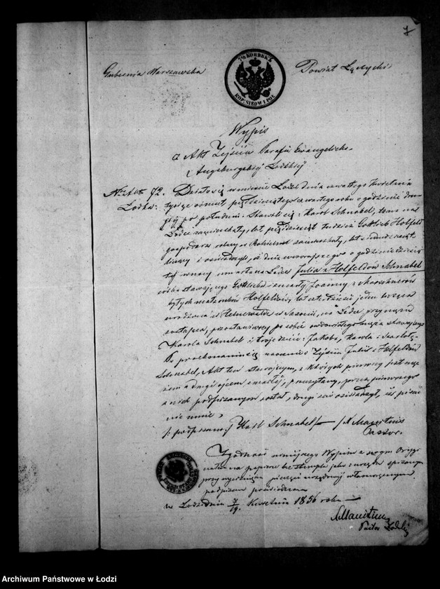 Obraz 11 z jednostki "Akta tyczące się rady familijnej i spisu inwentarza pozostałego po zmarłych Karolu i Annie Juliannie Schnabel"