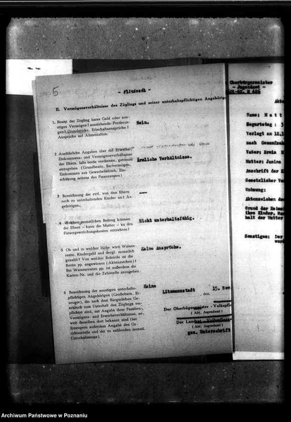 Obraz 9 z jednostki "[Akta personalne wychowanka Bertholda Mattich, ur. 3 IV 1940]."