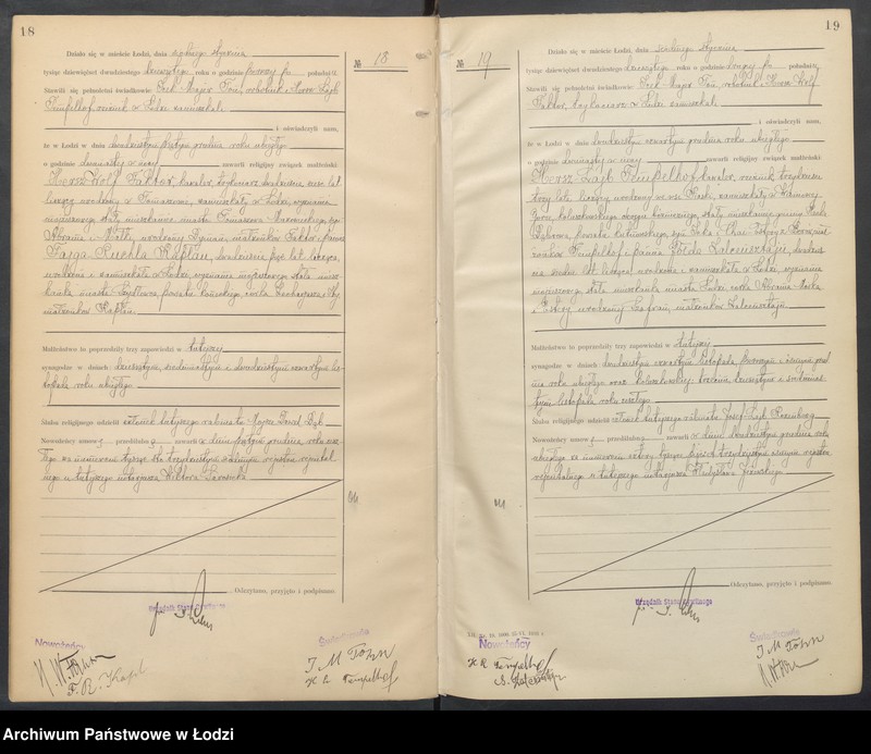 Obraz 12 z jednostki "Akta małżeństw od numeru 1 do numeru 600"