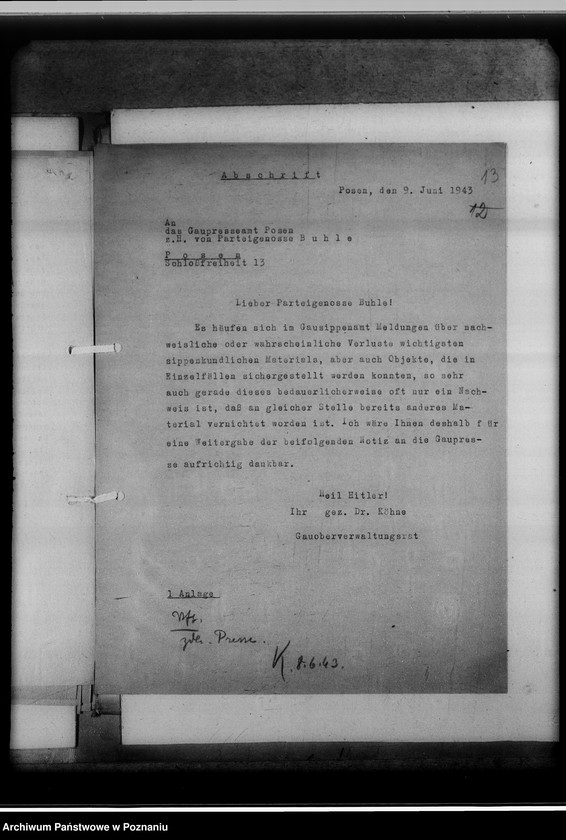 Obraz 17 z jednostki "Allgemeines betreff: Veröffentlichungen über Kreissippenämter"