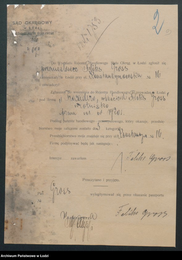 Obraz 5 z jednostki "„Trocadero, właściciel Feliks Gross”- wrotnisko"