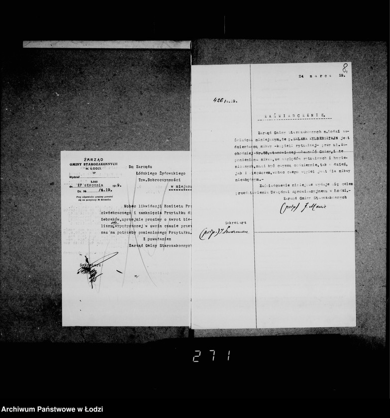 Obraz 12 z jednostki "Akta dotyczące mikwy przy ul. Zachodniej 58"