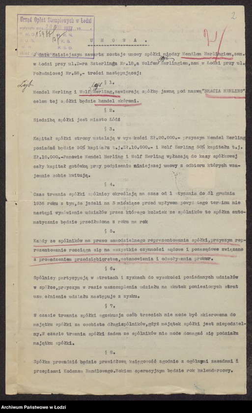 Obraz 4 z jednostki "Mendel Herling, Wolf Lejb Herling- sprzedaż skór"