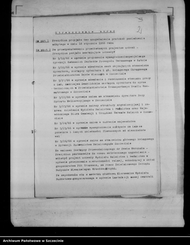 image.from.unit.number "Protokół posiedzenia Prezydium Wojewódzkiej Rady Narodowej nr 3, miesiąc styczeń"