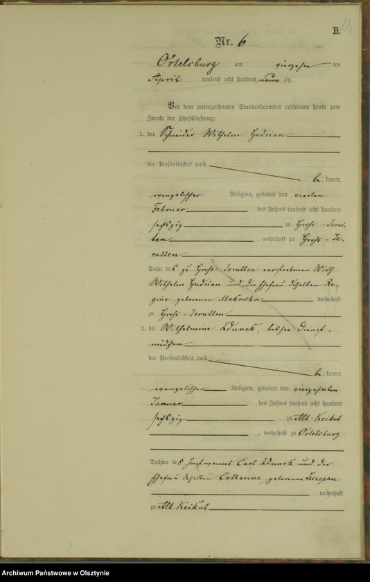 image.from.unit.number "Heiraths-Haupt-Register Nr 1 - 16"