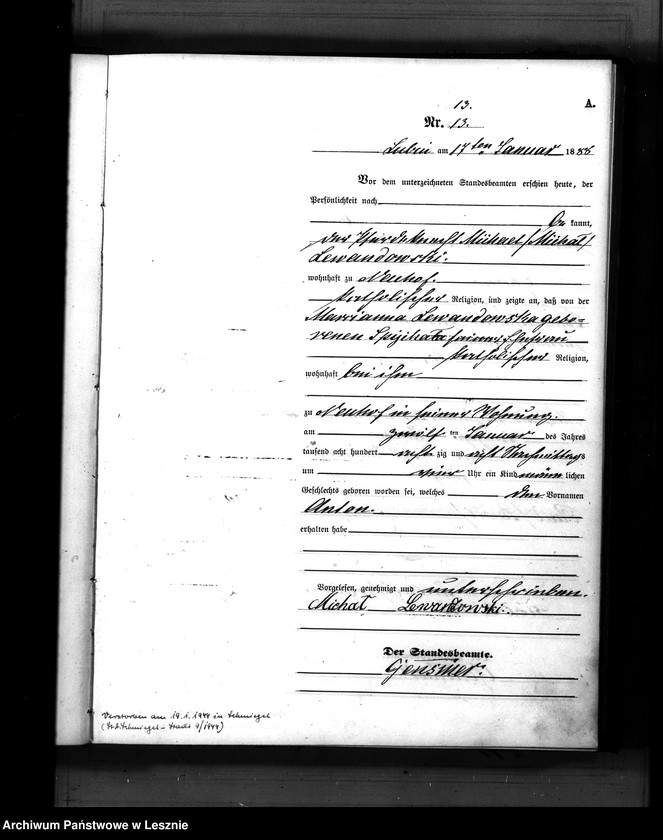Obraz 16 z jednostki "[Księga urodzeń]"