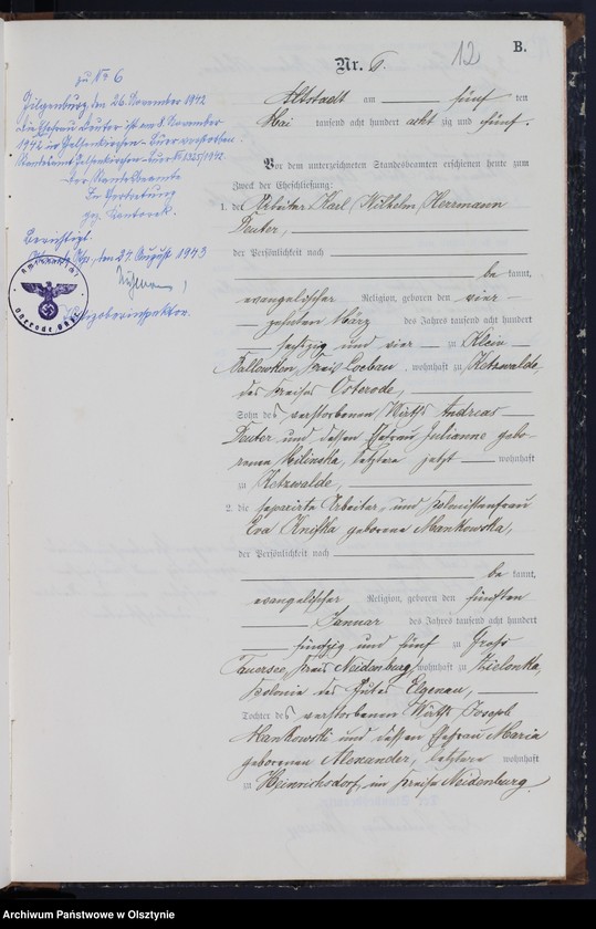 image.from.unit.number "Heiraths-Neben-Register Nr 1 - 20"