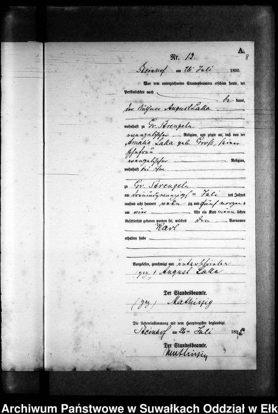 image.from.unit.number "Geburts-Neben-Register des Preussischen Standes-Amtes Gr. Strengeln Kreis Angerburg"