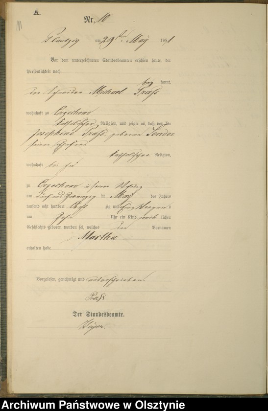 image.from.unit.number "Geburts-Haupt-Register Nr 1 - 22"