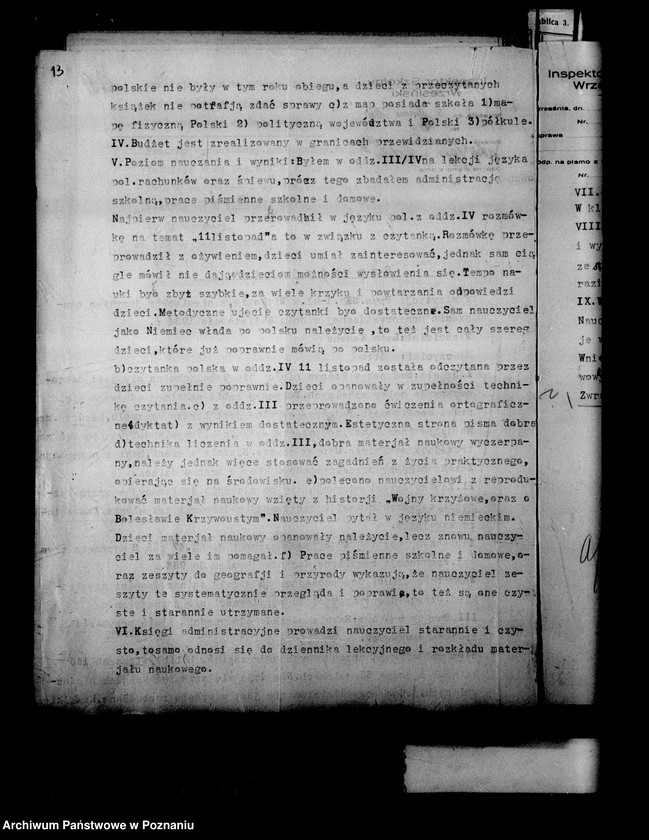 Obraz 16 z jednostki "Prywatna Szkoła Powszechna z niemieckim językiem nauczania w Witkowie, powiat Gniezno"