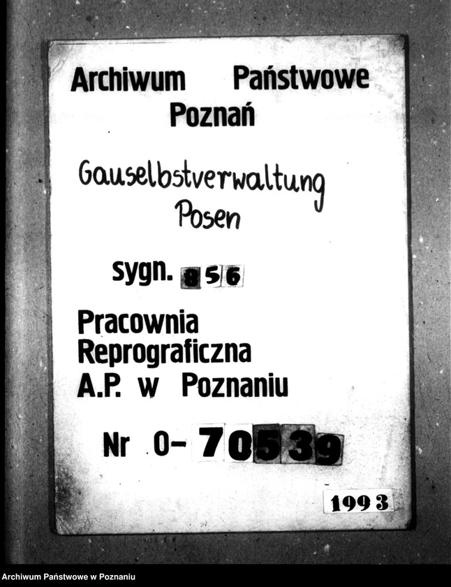 Obraz 1 z jednostki "Aktenverzeichnis - Abteilung IV, Kultur."