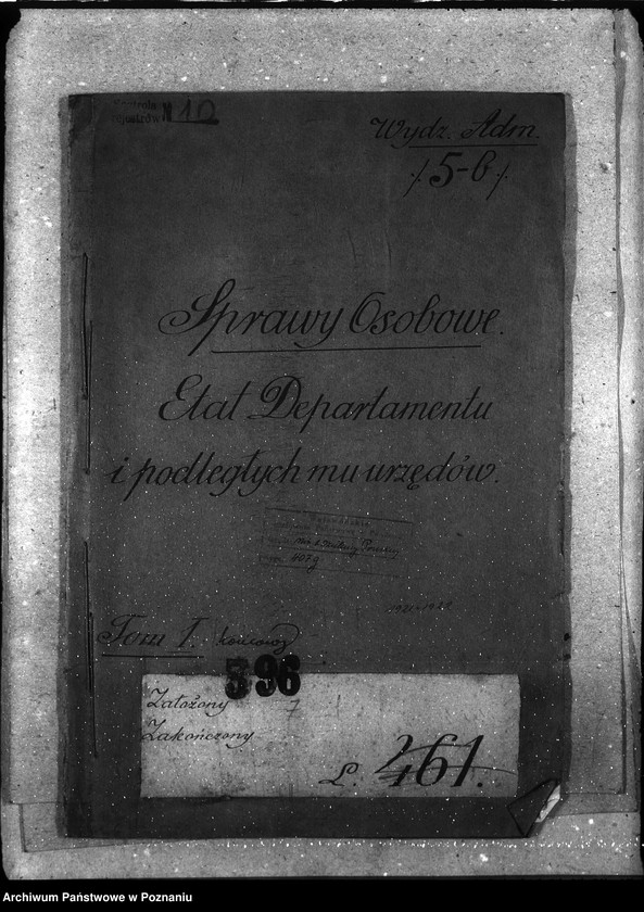 Obraz 5 z jednostki "Sprawy osobowe Etat Departamentu i podległych mu urzędów"