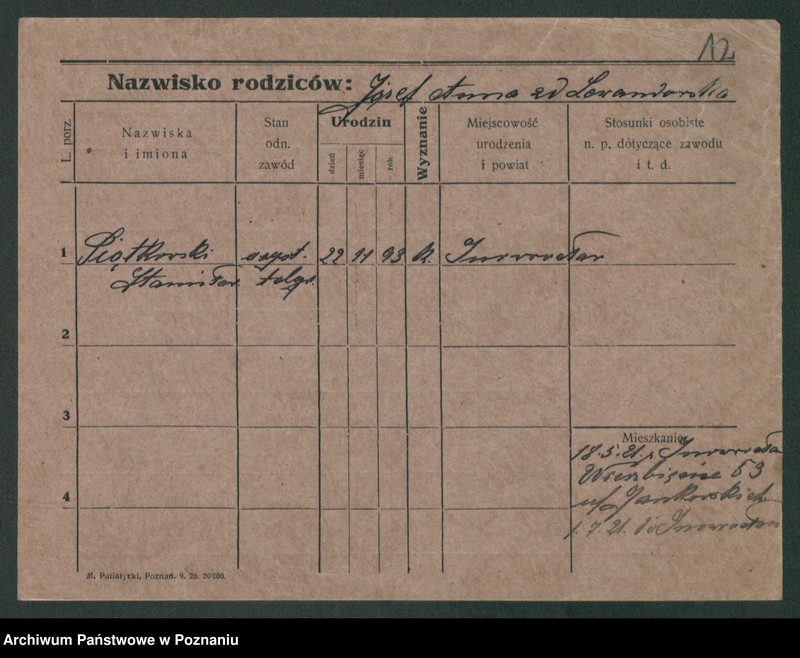 Obraz 14 z jednostki "Piątkowski - Piec (żonaci i wdowy)"