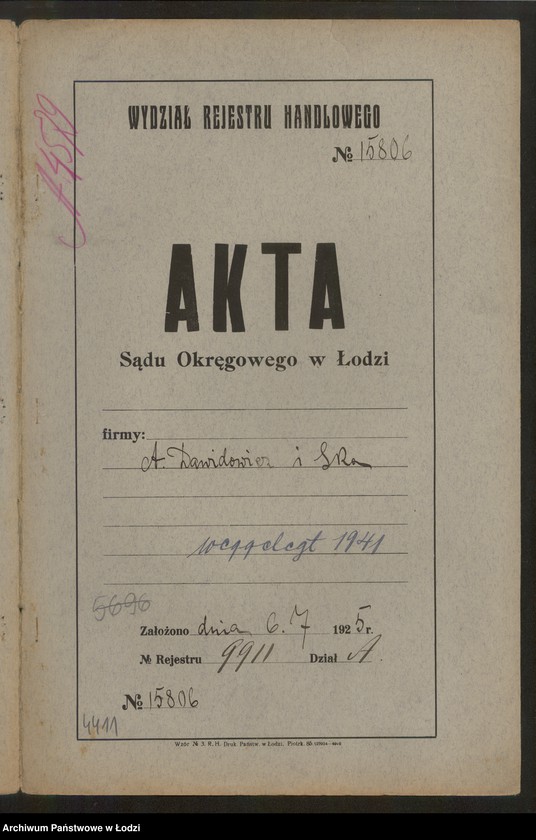 Obraz 2 z jednostki "Aron Dawidowicz- ekspedycja przewozowa i paczek pocztowych"