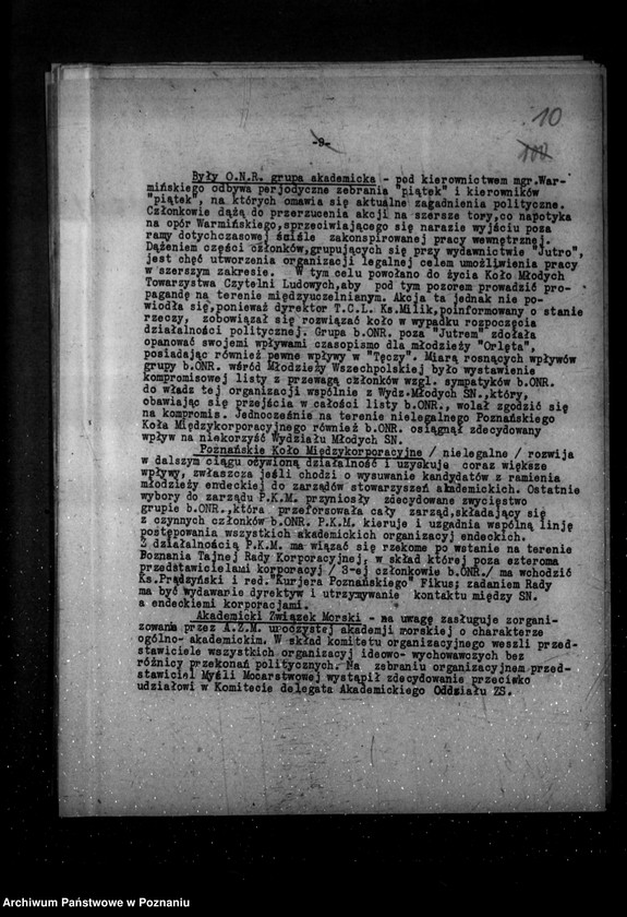 Obraz 14 z jednostki "Sprawozdanie kwartalne z życia polskich legalnych stowarzyszeń i związków za okres od 1 stycznia 1935 r. do 30 września 1935 r."