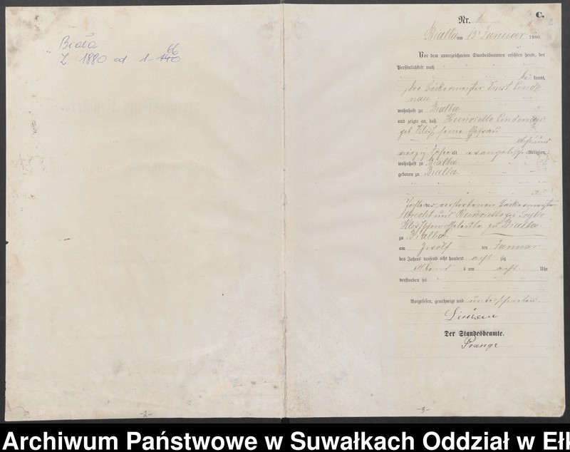 image.from.unit.number "Sterbe-Haupt-Register des Königlich Preussischen Standes-Amtes Bialla Kreis Johannisburg"