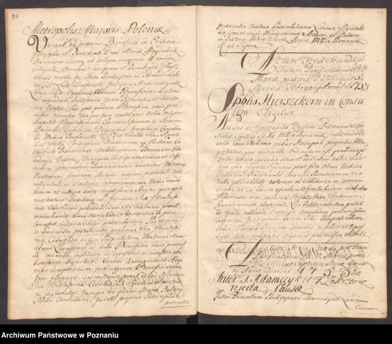 Obraz 10 z jednostki "Acta officii consularis civitatis SR.Mtis Posnaniae."