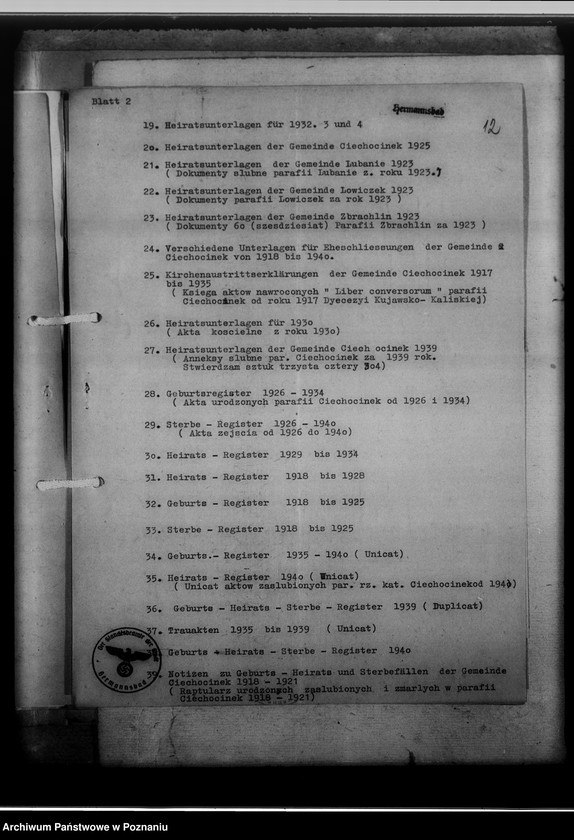 Obraz 17 z jednostki "Einziehungsprotokolle [ksiąg kościelnych] Kreis Hermannsbad [Ciechocinek powiat Aleksandrów Kujawski, województwo bydgoskie]"