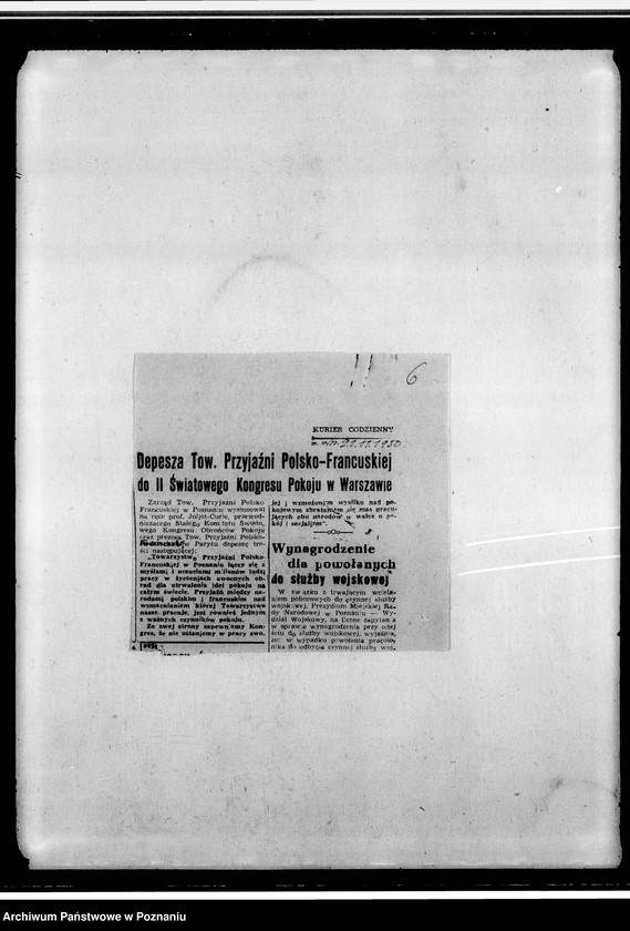 Obraz 10 z jednostki "Protokoły zebrań zarządu oddziału, brudnopisy, wycinki prasowe, m.in. dotyczące uczczenia 100 rocznicy śmierci Balzaka"