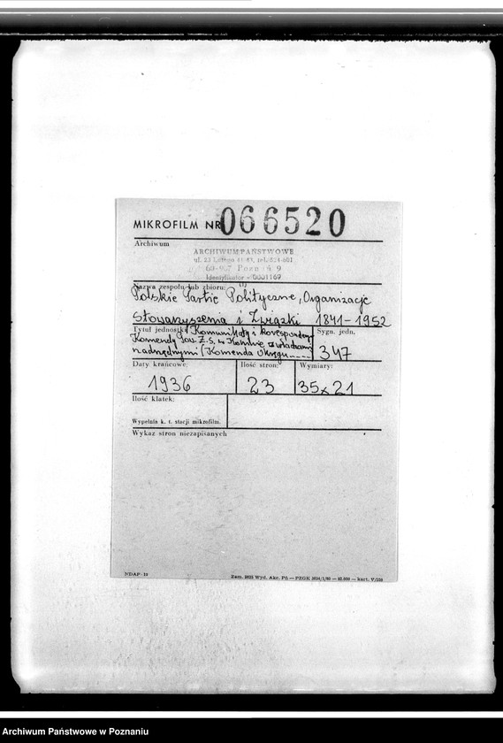 Obraz 2 z jednostki "Komunikaty i korespondencja Komendy Powiatowej Związku Strzeleckiego w Koninie z władzami nadrzędnymi - Komenda Okręgu. Komenda Główna w sprawach organizacyjnych i personalnych"