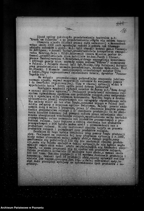 Obraz 20 z jednostki "Sprawozdania z życia mniejszości narodowych za miesiące styczeń-marzec 1934 r."