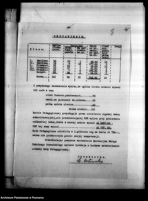 Obraz 11 z jednostki "Państwowa Szkoła Przemysłowo Handlowa Żeńska- Leszno [wykaz abiturientek]"