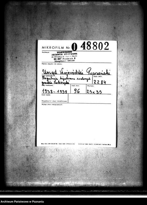 Obraz 2 z jednostki "Regulacja hipoteczna scalonych gruntów Sobiesęki powiatu kaliskiego"