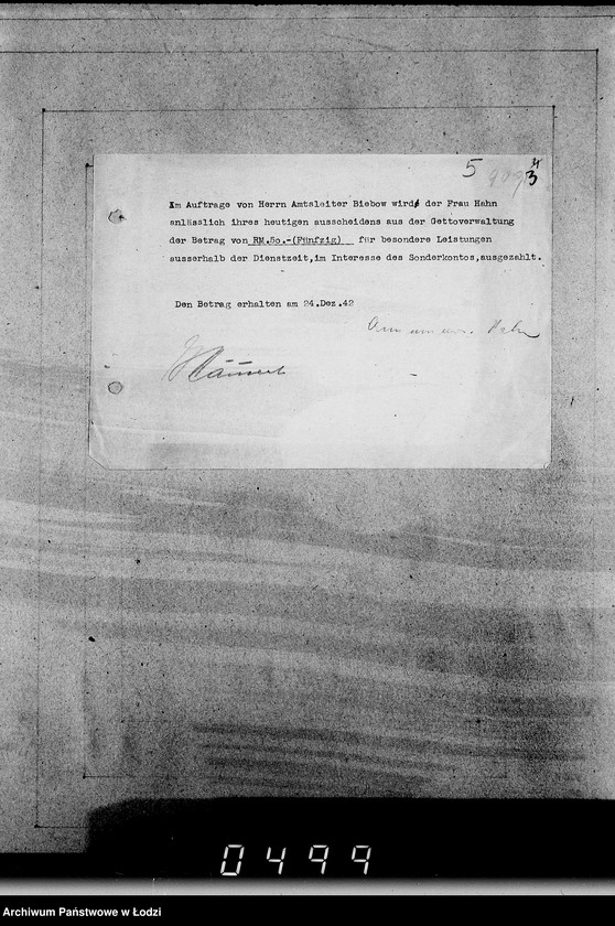 Obraz 9 z jednostki "Belege 803-909. Sonderkonto 12300."