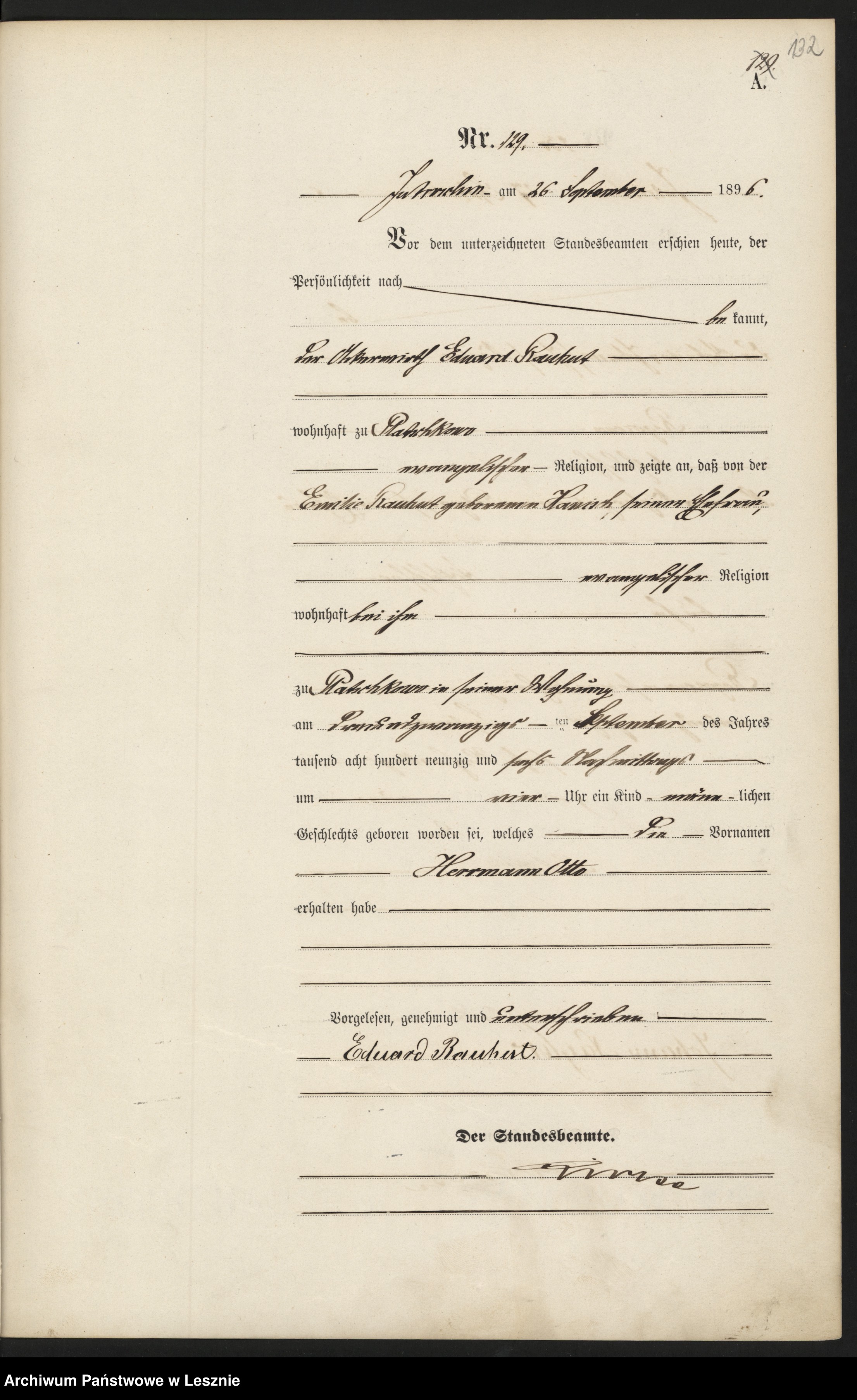 Skan z jednostki: [Księga urodzeń]