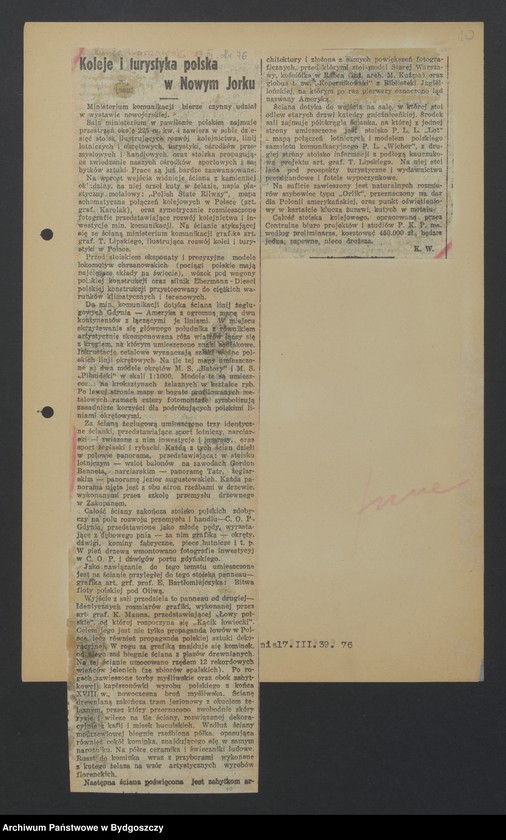 image.from.unit.number "Inne wystawy - wycinki prasowe"