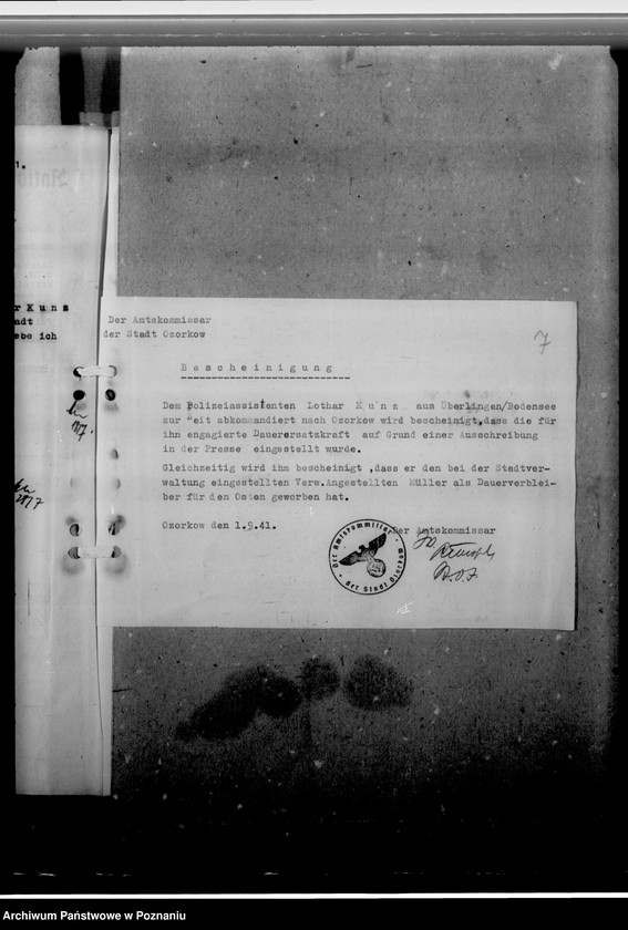 Obraz 11 z jednostki "Kunz, Lothar - komisarz obwodowy"