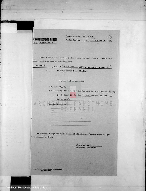 Obraz 17 z jednostki "Daniny Komunalne miasta Rakoniewice"