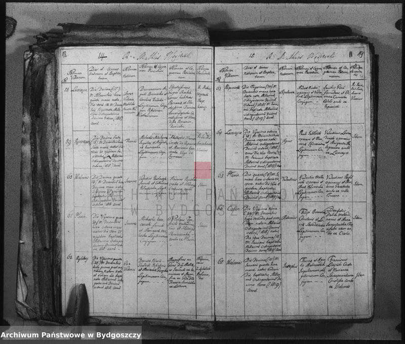 image.from.unit.number "Duplicate der Kirchen Bücher von Kościelec"
