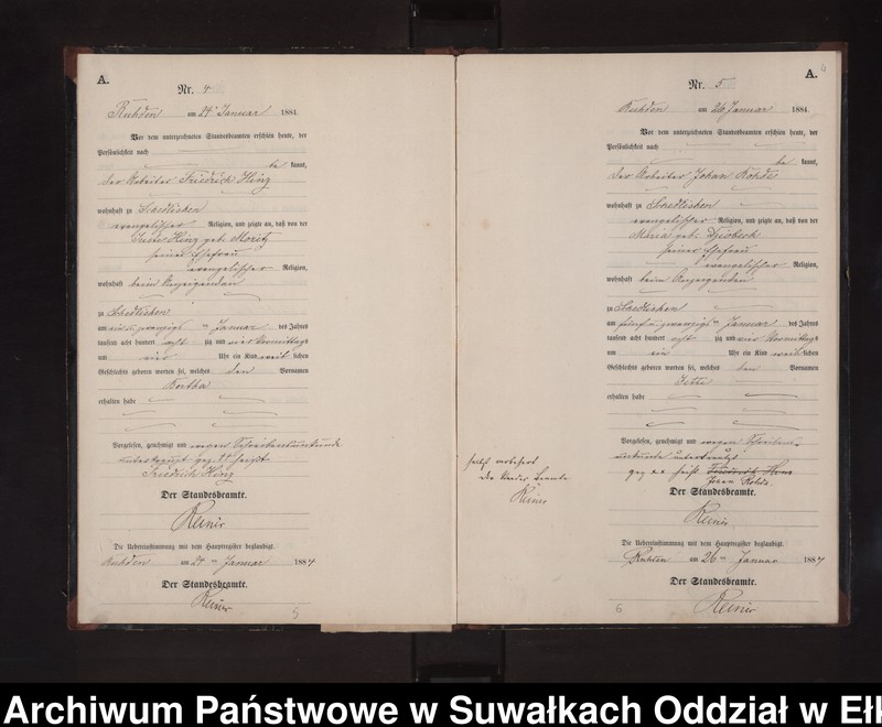 image.from.unit.number "Geburts-Neben-Register des Preussischen Standes-Amtes Stasswinnen Kreis Loetzen"