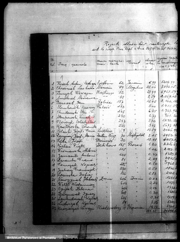 Obraz 5 z jednostki "Rejestr dłużników rentowych, którym na podstawie art. 16 przedłużono okresy amortyzacji pożyczek"