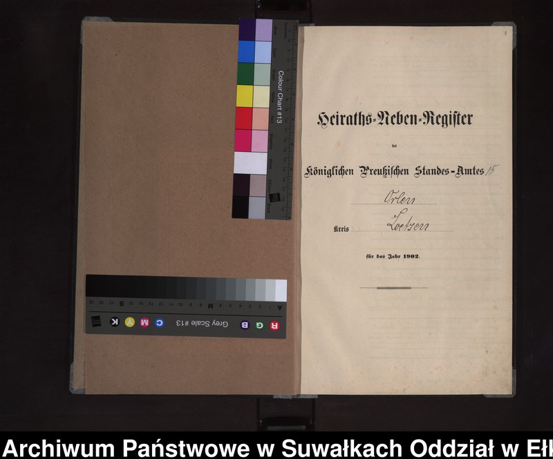 image.from.unit.number "Heiraths-Neben-Register des Königlichen Preussischen Standes-Amtes Orlen Kreis Loetzen"