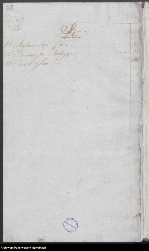 image.from.unit.number "Akta Urodzonych Gminy Bakałarzewskiey pro 1822-gi"
