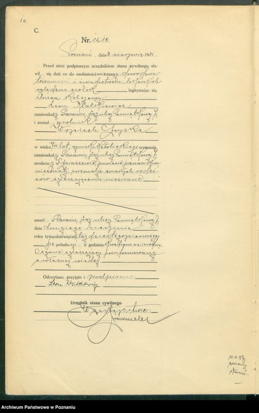 Obraz 12 z jednostki "Księga miejscowa zgonów tom III [Rejestr główny zgonów]"