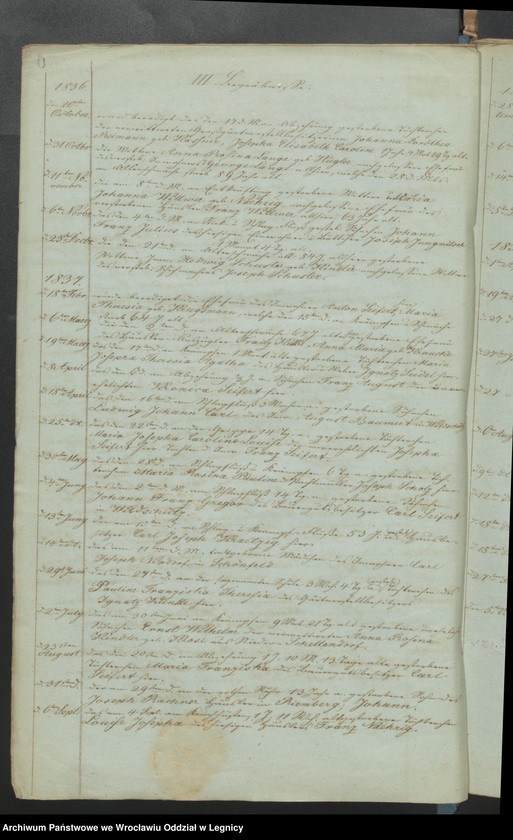 image.from.unit.number "Duplicate des Registers über die vorgekommenen Trauungen, Geburten und Begrabnisse"