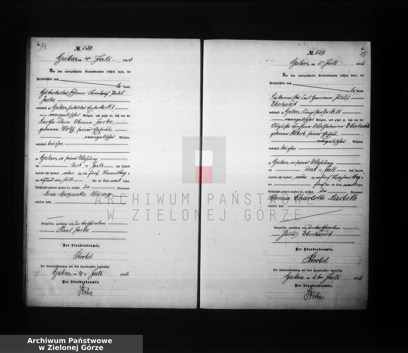 image.from.unit.number "Geburts-Neben-Register, Band II von No 525 bis No 892"