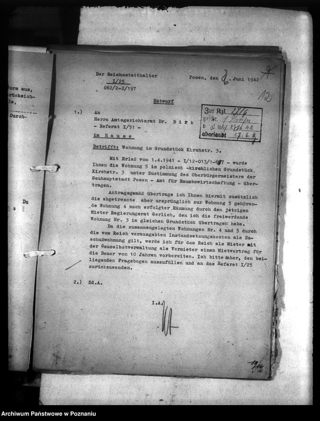 Obraz 16 z jednostki "Wohnungszuweisungen für Deutsche. Verdrängung der Polen."