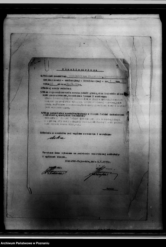 Obraz 7 z jednostki "Podania osadników z parcelacji polskiej o zmniejszenie zadłużenia na podstawie art. 16. rozporządzenia Prezydenta Rzeczpospolitej z dnia 24.X.1934 r. z terenu powiatu inowrocławskiego"