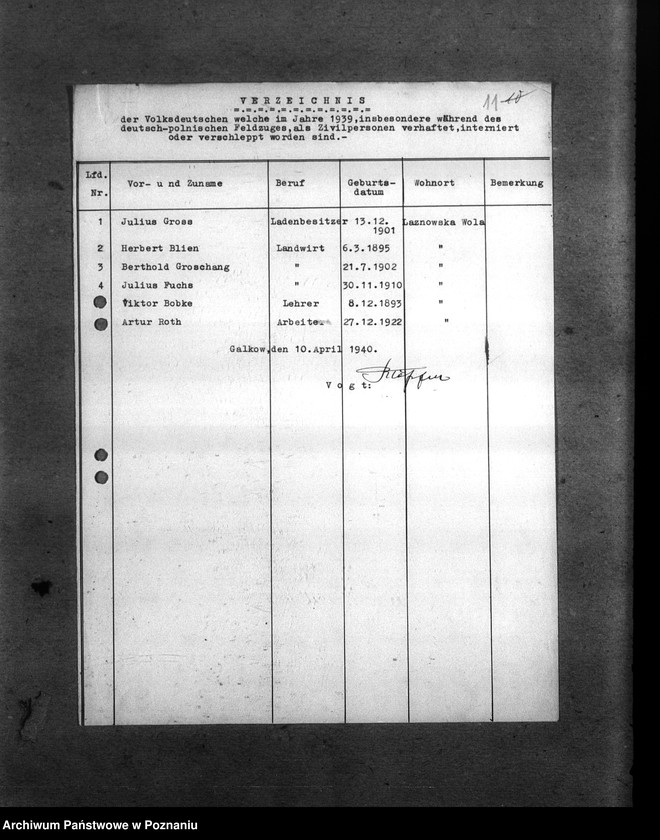 Obraz 14 z jednostki "Amtliche Meldungen Kreis Litzmannstadt (Łódź)"