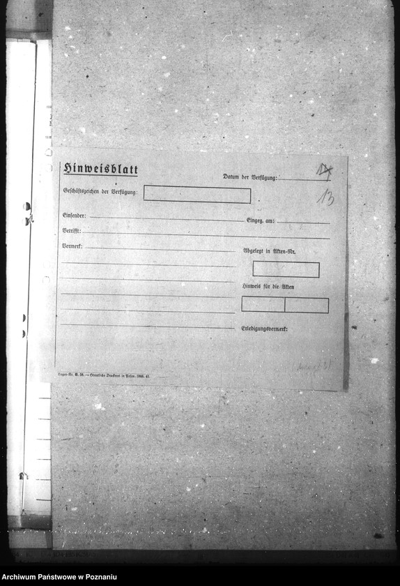 Obraz 17 z jednostki "Organisation und Führung der Registraturen bei der Behörde des Reichsstatthalters im Reichsgau Wartheland"