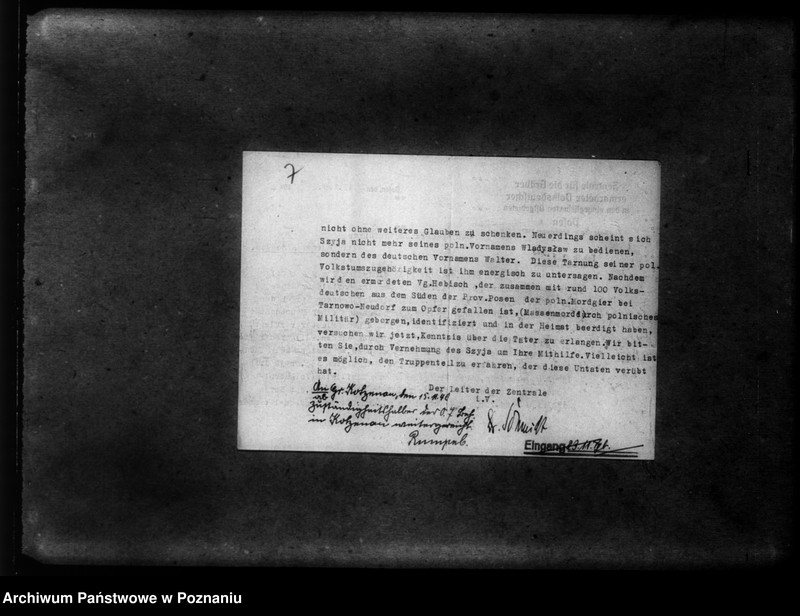 Obraz 11 z jednostki "Korespondencja w sprawie miejscowych Niemców rozstrzelonych w okolicy Turka w 1939 roku"