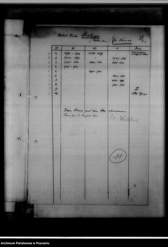 Obraz 18 z jednostki "Einziehungsprotokolle [ksiąg kościelnych] Kreis Obornik [powiat obornicki]"