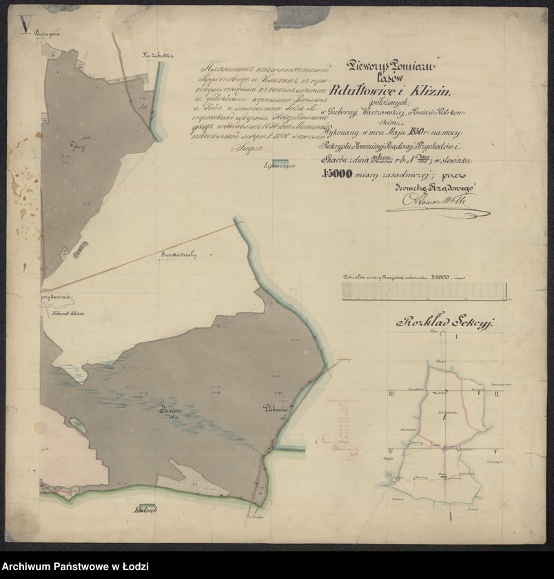 Obraz 2 z jednostki "Pierworys Pomiaru lasów Rdułtowice i Klizin ..."