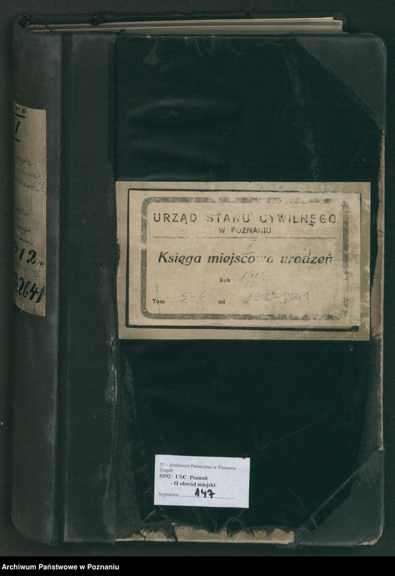 Obraz 2 z jednostki "Księga miejscowa urodzeń tom V -VI [Rejestr główny urodzeń]"